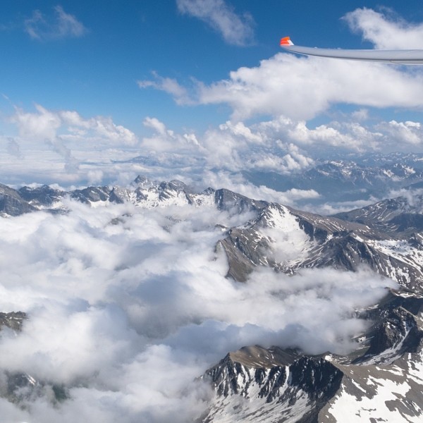 Unpowered flight over the French Alps