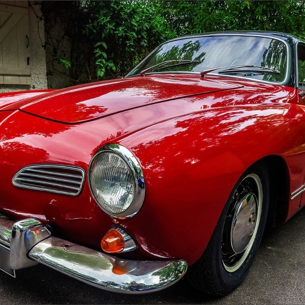Beautiful retro car renovated with love
