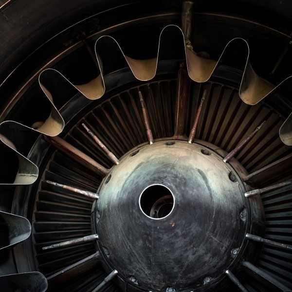 Photo of a jet engine