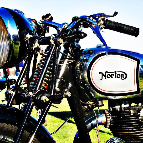 Norton motorcycle handlebar and tank